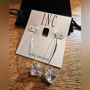 I.N.C. Gold with Zirconia Drop Earrings